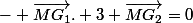 - \vec{MG_1}. 3 \vec{MG_2}=0