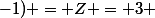 \partial f/\partial x (1;-1) = Z = 3 