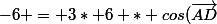 -6 = 3* 6 * cos(\overrightarrow{AD};\overrightarrow{DC})&nbsp;&nbsp;