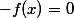 -f(x)=0