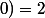 A(1;0)=2