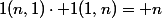 1(n,1)\cdot 1(1,n)= n