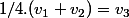 1/4.(v_1+v_2)=v_3