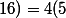 (20;16)=4(5;4)