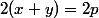 2(x+y)=2p