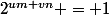 2^{um+vn} = 1