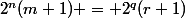 2^n(m+1) = 2^q(r+1)