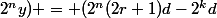 (2^nx-2^kd;2^ny) = (2^n(2r+1)d-2^kd;2^ny) = (2^kd(2^{n-k}(2r+1)-1);2^ny) 