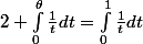 2 \int_{0}^{\theta}\frac{1}{t}dt=\int_{0}^{1}\frac{1}{t}dt