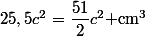 25,5c^2=\dfrac{51}{2}c^2\text{ cm}^3