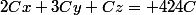 2Cx+3Cy+Cz= 424C