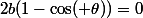 2b(1-\cos( \theta))=0