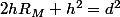 2hR_{M}+h^{2}=d^{2}