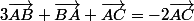 3\vec{AB}+\vec{BA}+\vec{AC}=-2\vec{AC}