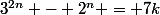 3^{2n} - 2^{n} = 7k