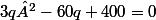 3q²-60q+400=0