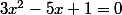 3x^2-5x+1=0