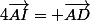 4\vec{AI}= \vec{AD}