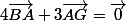 4\vec{BA}+3\vec{AG}=\vec{0}
