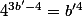 4^{3b'-4}=b'^4