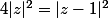 4|z|^2=|z-1|^2