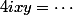 4ixy=\cdots