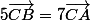 5\vec{CB}=7\vec{CA}
