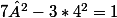 7²-3*4^2=1