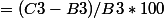 =(C3-B3)/B3*100