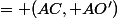 (CO', CA)&nbsp;&nbsp;= (AC, AO')