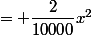 = \dfrac{2}{10000}x^2