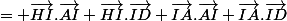 = \vec{HI}.\vec{AI}+\vec{HI}.\vec{ID}+\vec{IA}.\vec{AI}+\vec{IA}.\vec{ID}