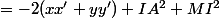 =-2(xx'+yy')+IA^{2}+MI^{2}