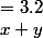 \begin{cases}0.1x+0.05y&=3.2\\x+y&=40\end{cases}