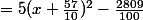 =5(x+\frac{57}{10})^{2}-\frac{2809}{100}