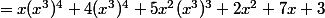 =x(x^3)^4+4(x^3)^4+5x^2(x^3)^3+2x^2+7x+3