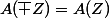 A(\bar Z)=A(Z)