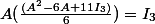 A(\frac{(A^2-6A+11I_3)}{6})=I_3
