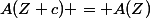 A(Z+c) = A(Z)