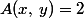 A(x,\,y)=2