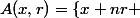 A(x,r)=\{x+nr ; n \in \mathbb{Z}\}