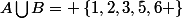A\bigcup{B}= \left\{1,2,3,5,6 \right\}