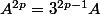 A^{2p}=3^{2p-1}A