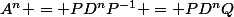 A^n = PD^nP^{-1} = PD^nQ