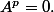 A^p=0.