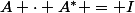 A \cdot A^{*} = I