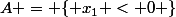 A = \{ x_1 < 0 \}