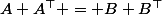 A A^\top = B B^\top