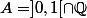 A=]0,1[\cap\Q