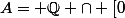 A= \Q \cap [0;1]